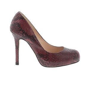 LK Bennett Burgundy Snake Embossed Pumps Size 37/7